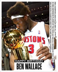 开云-NBA官方：祝4届DPOY，总冠军和名人堂成员本-华莱士生日快乐